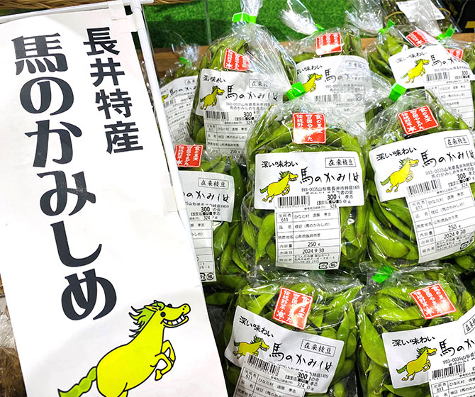 【おきたま伝統野菜】馬のかみしめ（枝豆）